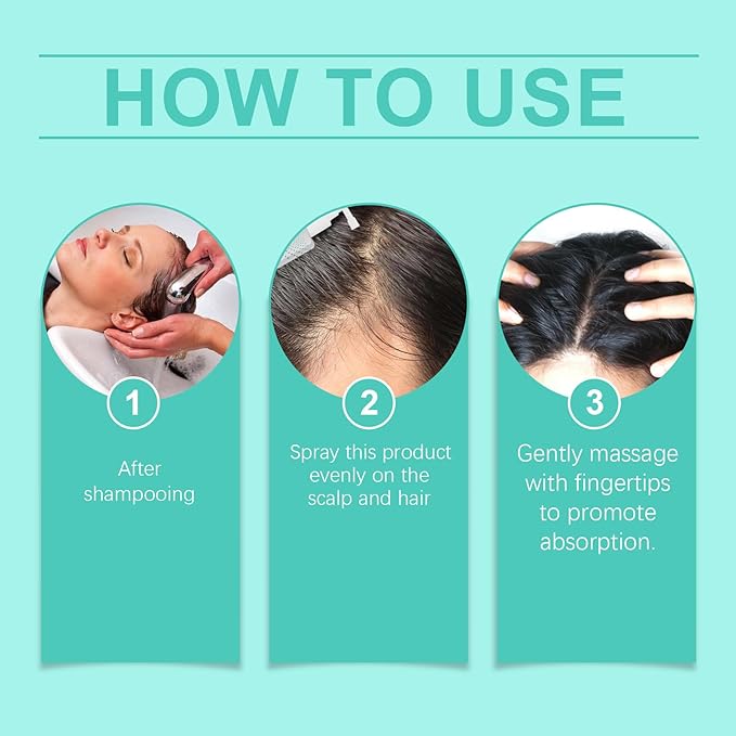 100ml Rosemary Hair Growth Tonic Spray - Anti Hair Loss Treatment with Caffeine & Basil Extract - Scalp Moisturizer for Dry & Sensitive Scalp - Promotes Thicker, Fuller & Healthier Hair