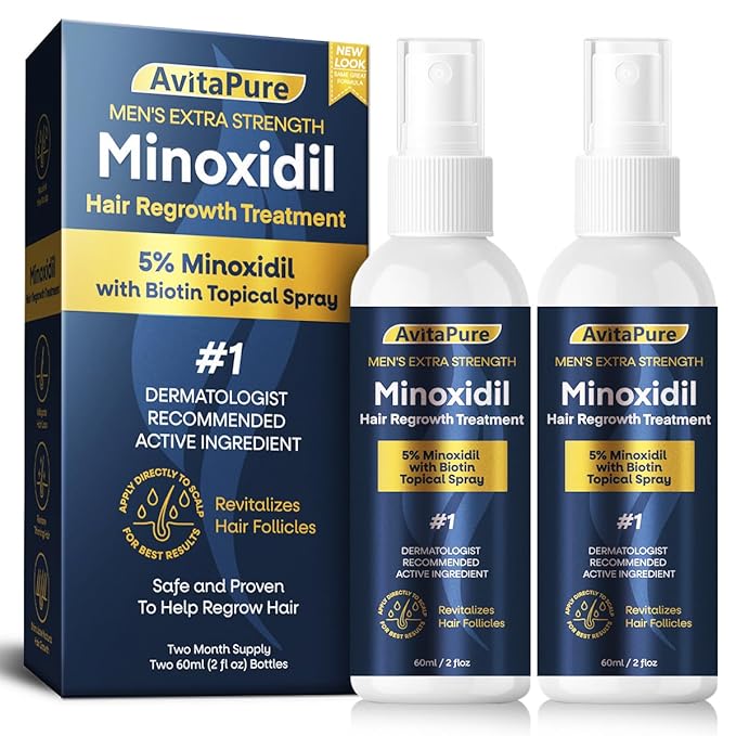 5% Minoxidil for Men Hair Growth Spray, Extra Strength Hair Regrowth Treatment for Men to Combat Hair Loss and Thinning