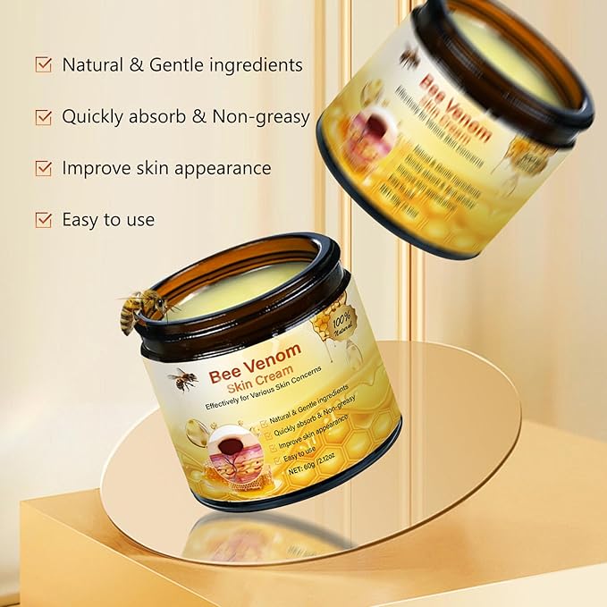 Bee Venom Comprehensive Cream - 2025 Bee Venom Skin Treatment Cream for Face and Body, Professional Natural Skin Restoration All In One Moisturizer For Women Men