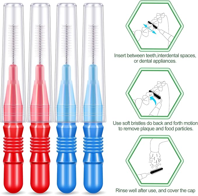 Patelai 350 Pieces Interdental Brush Tooth Floss Tooth Cleaning Tool Toothpick Dental Flossing Head Oral Flosser Refill Dental Flosser Toothpick Cleaners