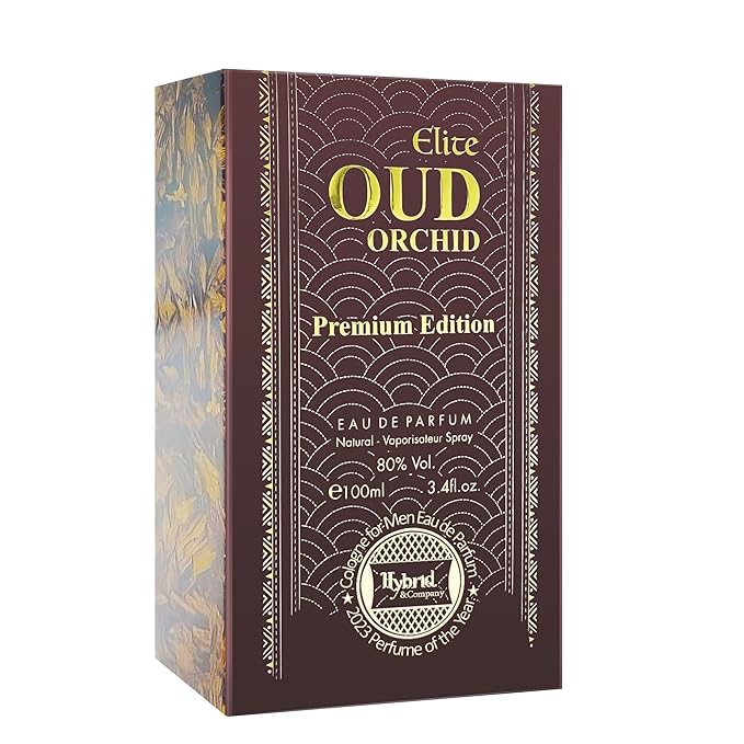 Hybrid & Company Elite Oud Orchid Premium Edition Modern Scent Mens Perfume,3.4 Fl Oz