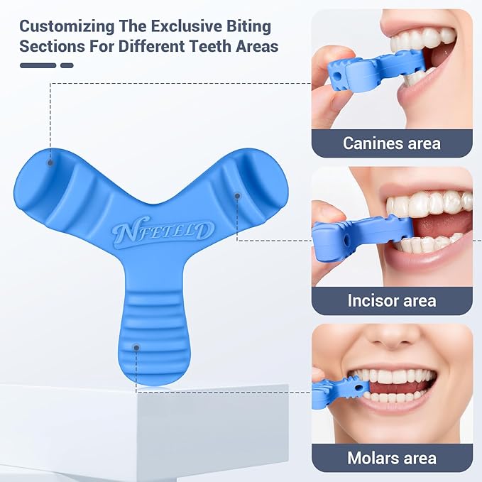 Chewies for Invisalign Aligners, Orthodontic Aligner Chewies Durable Aligner and Retainer Tray Seaters Medical Grade Silicone (Pack of 2) (Blue)