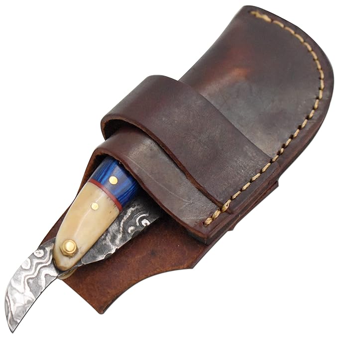 Straight Razor | Straight-Edge-Razor Sharp High Hardness Real Damascus Steel Cutthroat Straight Edge-Blade | Barber Razor