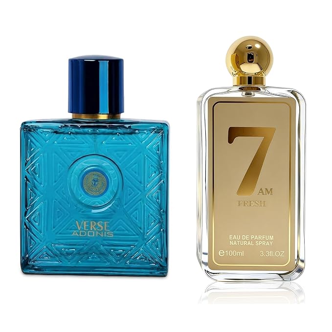 Verse Adonis & 7AM Fresh Combo Men Cologne 3.4 Fl. Oz Men's Perfume, Refreshing Combination of Woody & Floral Scents, Eau De Parfum for Men Verse Adonismen& Best Gift