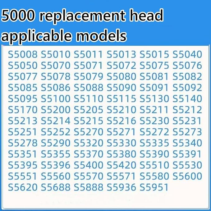 Sh50/52 replacement blades Compatible with Philips Series 5000 Electric Shavers, Whole Replacement Head Compatible with Norelco Razor Series S5000 All Models S5252 S5270 S5271 More