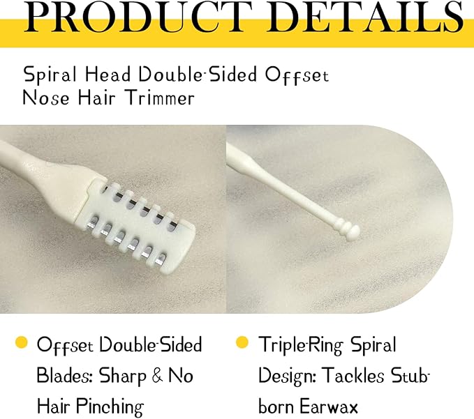 2026 New 20 Pcs 2-in-1 Nasal Hair Cutter,Double Sided Nose Trimmer.Portable 360° Rotating Manual Nasal Hair Cutter for Men and Women, Manual Hair Remover for Home Travel Essentials