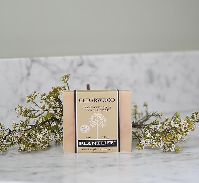 Plantlife Sandalwood & Cedarwood Bar Soap Bundle of 2 - Moisturizing and Soothing Soap for Your Skin - Hand Crafted Using Plant-Based Ingredients - Made in California 4oz Bar