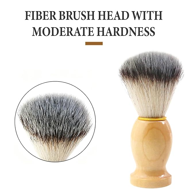 Shaving Cream Brushes for Men,Badger Hair Synthetic Shave Brush with Wooden Handle