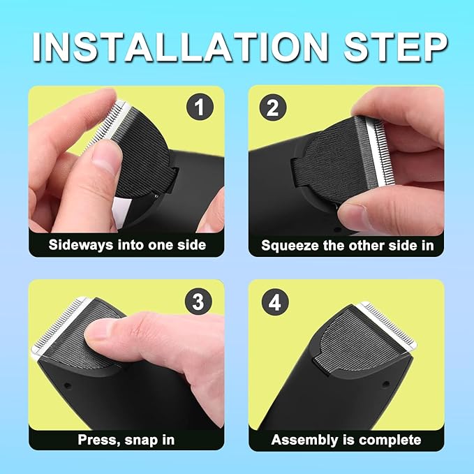 3 Packs Black Replacement Blades for Meri-dian Trimmer,Compatible with Meridian Body Trimmer Onyx & Sage，Hygienic Ceramic Replacement Blades