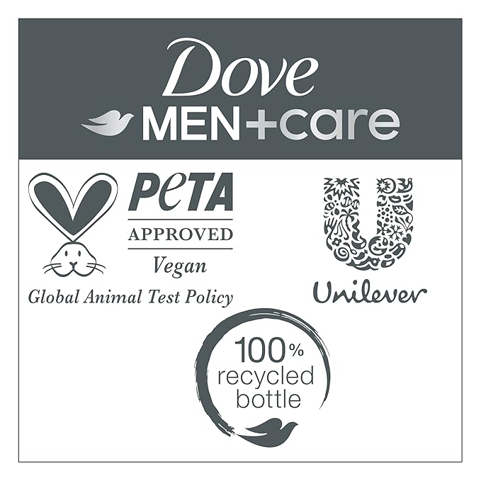 DOVE MEN + CARE Shampoo 1 count Fresh + Clean for Hair Refreshing & Strengthening, with Menthol, 28 fl oz (Pack of 2)