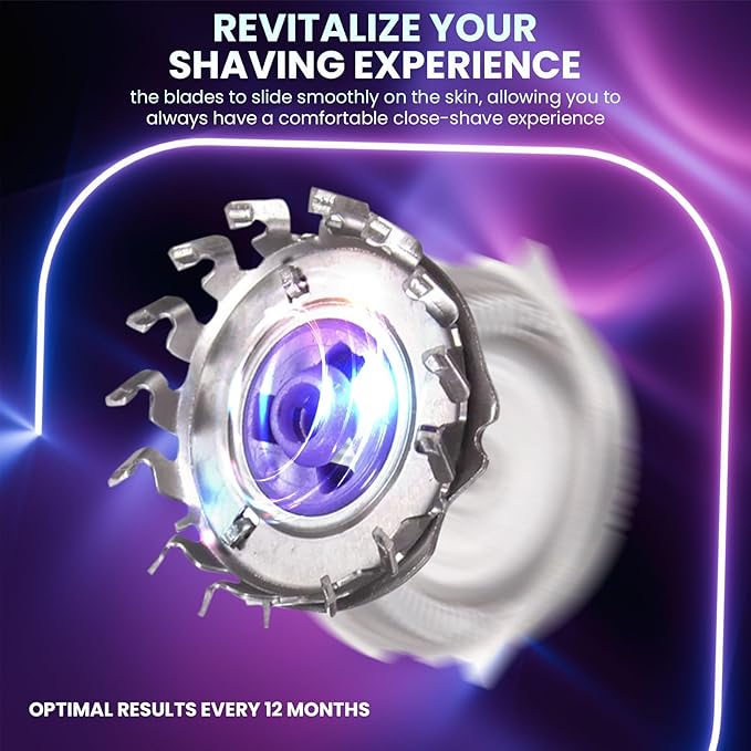 HQ8 Replacement Heads Compatible with Philips Norelco Aquatec Shaver, HQ8 Blades Fits for Philips Norelco Razor PT720 AT880 AT810, 9-pc Pack