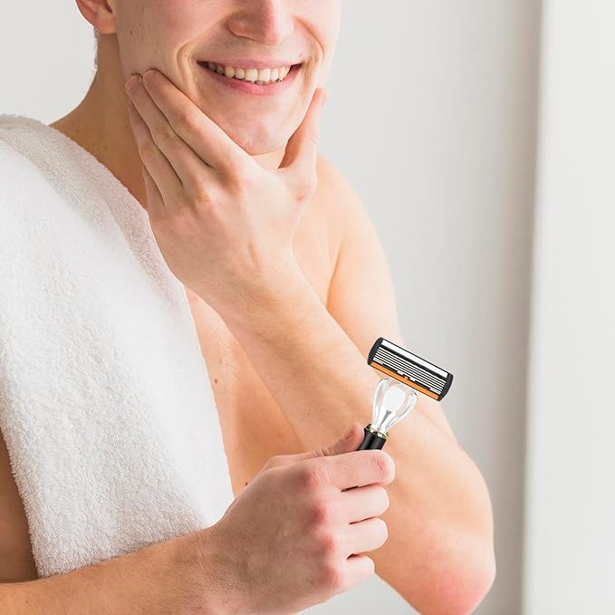 Men's 7-Blade Razor Set, 36 Stainless Steel Blades - Perfect For Beard & Mustache Trimming, Includes Replaceable Heads - Ideal Gift (36 Stainless Steel Blades)