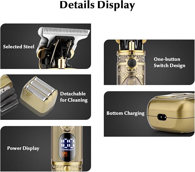 Bestauty 3 in 1 Beard Trimmer Kit, Electric Shavers for Men, Cordless Nose Hair Trimmer Foil Shavers Hair Clippers, Men's Grooming Kit Gifts for Men