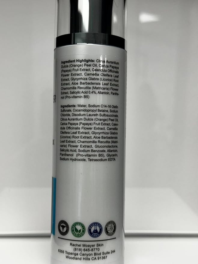 Rachel Moayer Enzyme Detox Pre-Cleanse – Papaya Enzyme Cleanser with Salicylic Acid for Deep Pore Cleansing, Facial Cleanser for Women and Men