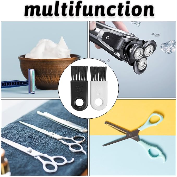 10 Pcs Razor Cleaning Brush Nylon Brush for Cleaning Electric Shaver Cleaning Brush Hair Remover Razor Cleaner Black Nylon Hair Brush Set for Electric Hair Clippers Household Cleaning