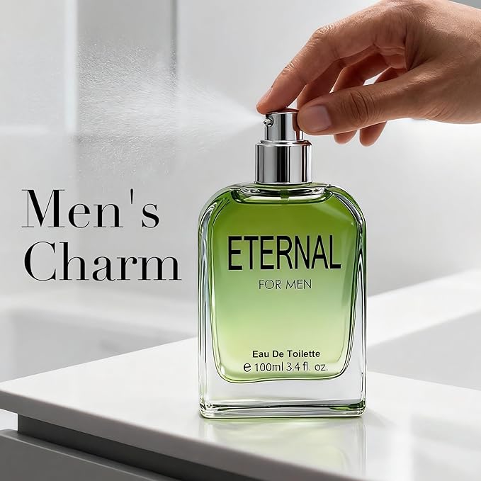 ETERNAL-for men, Men's Cologne Gift, Long Lasting EDP, Aura of Elitism & Modern Style, Perfume for Business, Commute and Casual Use, 3.4 Fl Oz