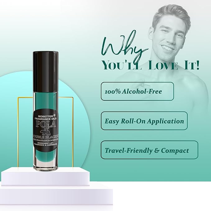 MOBETTER FRAGRANCE OILS Pola Double Blacked Cologne Body Oil for Men (10ml Roll On)