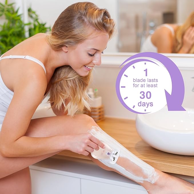 Travel Razor for Women, Pink Disposable Travel Razor Kit Sensitive Skin Razors for Women Business Travels Vacation Essentials