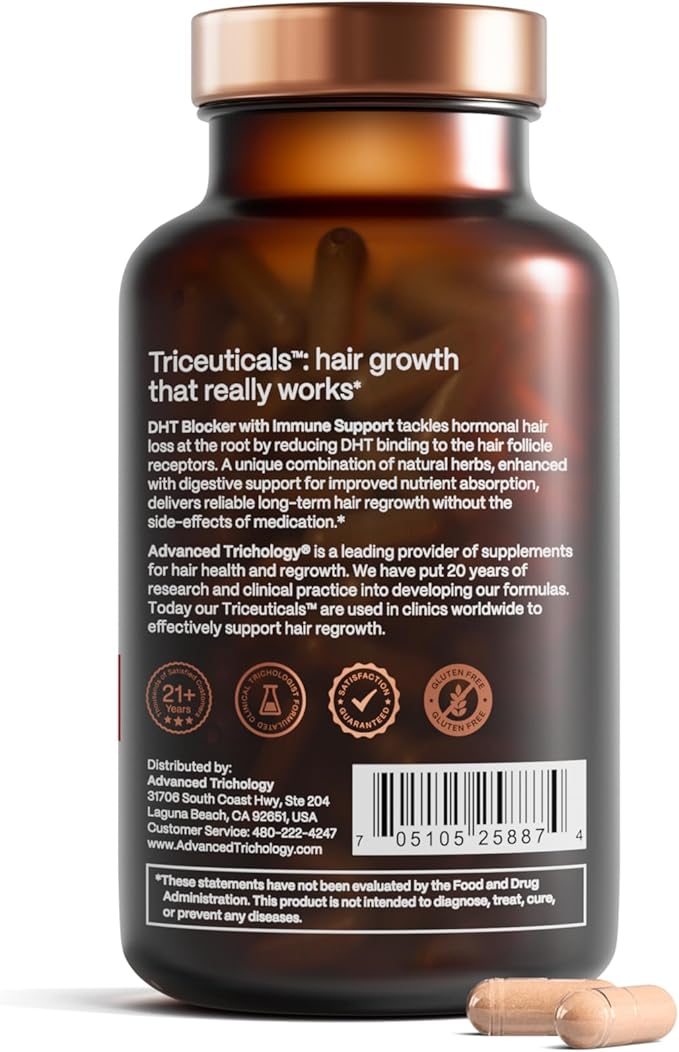 DHT Blocker - Hair Growth Supplement for Genetic Thinning for Men and Women | Approved* by American Hair Loss Association | Guaranteed, Backed by 20 Years of Experience in Hair Loss Treatment Clinics