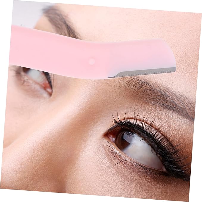 Beaupretty 12Pcs Eyebrow Trimming Kit with Stainless Steel Blades Lightweight and Portable Eyebrow Grooming Tools for Home and Travel Assorted Colors