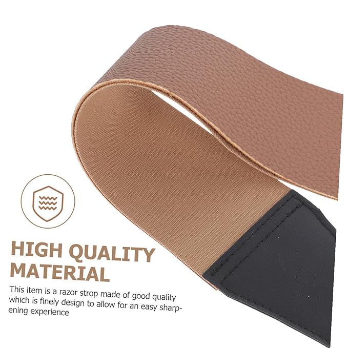 NOLITOY 6pcs Dual-sided Sharpening Straps Practical Strop Tool for Straight and Knives High-grade Hanging Design Easy to Use for Home Grooming