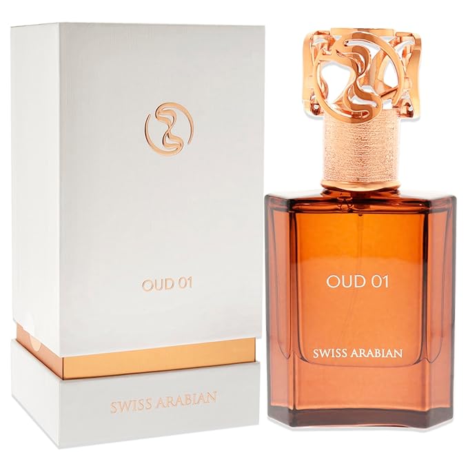 Swiss Arabian Oud 01 - Luxury Products From Dubai - Long Lasting, Addictive Personal EDP Spray Fragrance - Seductive Signature Aroma - 1.7 Oz