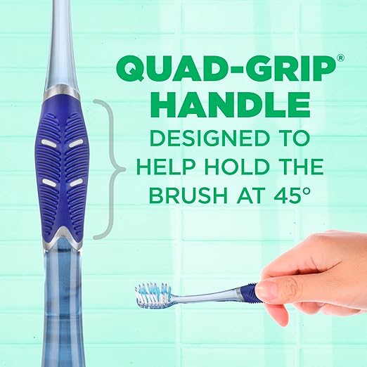GUM Technique Deep Clean Toothbrush - Compact Head - Soft Toothbrushes for Adults with Sensitive Soft Bristles, 3 Count