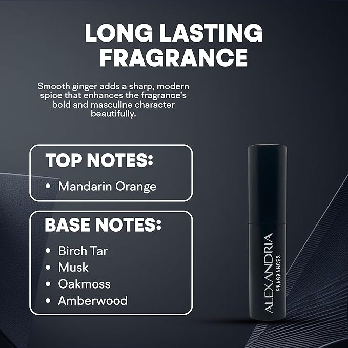Alexandria Fragrances Brasilia Cologne Perfume - Premium Unisex Eau de Parfum with Oranges & Birch Tar Notes - Luxury Fragrance with Ginger, Pink Pepper - Men Cologne for Every Occasion - 10ml