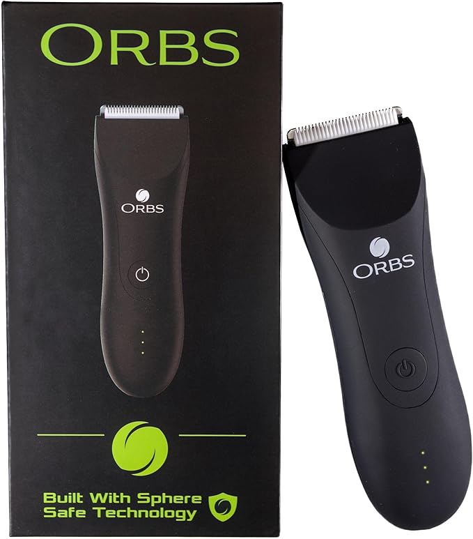 Orbs™ Electric Trimmer for Men, Premium Ball Trimmer/Shaver for Men, Waterproof Groin and Body Shaver Groomer, Replaceable Ceramic Blade Heads,100 Min Battery Life