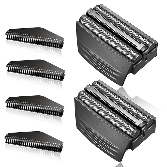 Shaver Replacement Foil Head Compatible with Remington TITANIUM-X Flex & Pivot Foil and Cutter Head for Shaver F4900,F5800,F7800 (Black/2Pack)