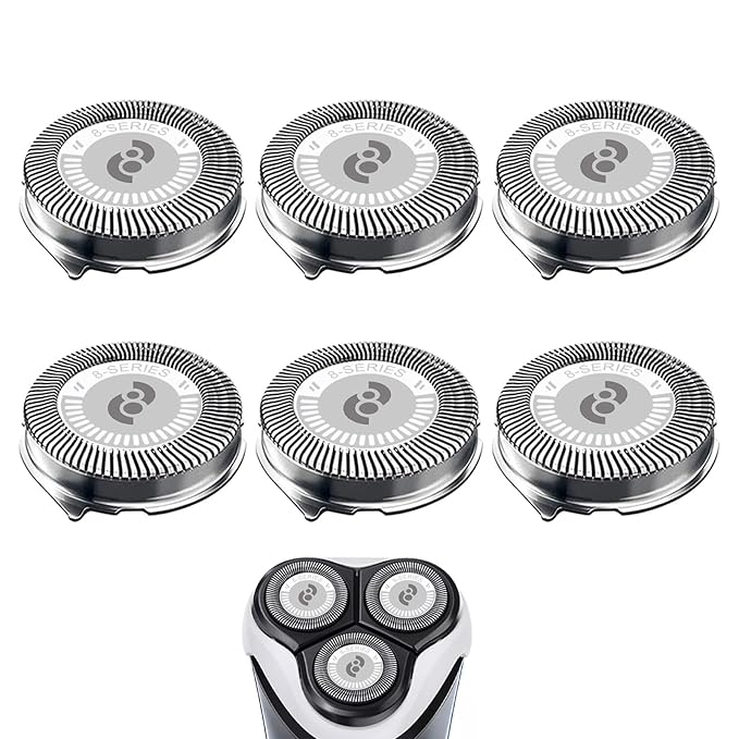 HQ8 Replacement Heads for Philips Norelco Aquatec Shavers, 6-pc Pack