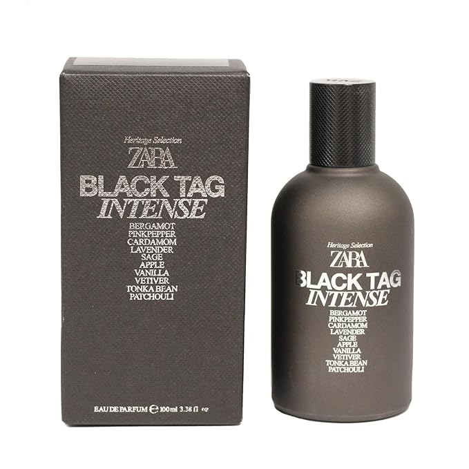 Zara Black Tag Intense Perfume for Men Lavender Vetiver & Tonka Bean Fragrance Scent Eau de Parfum EDP 100ml (3.38 fl. oz)