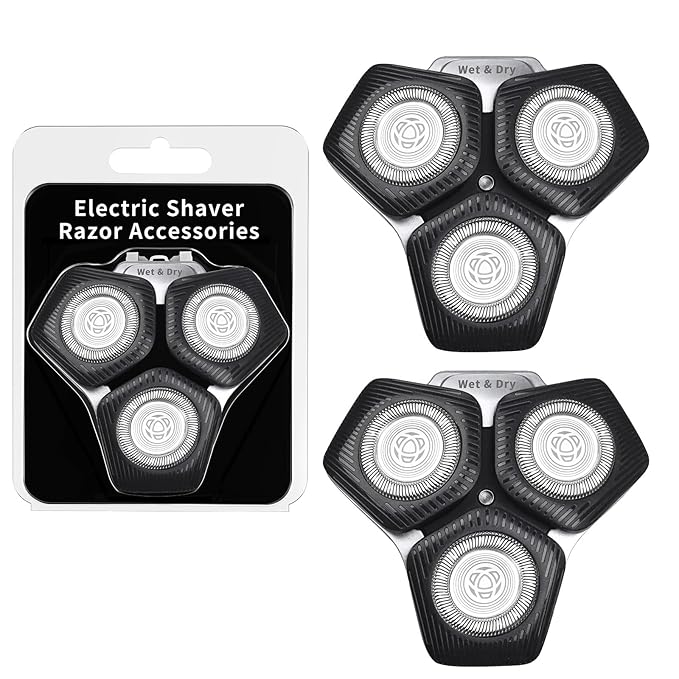 2 Pack SH71/50 Shaving Heads Compatible with Phili*s Shavers Series S5000 (S5XXX),S7000 (S7XXX) (BLACK)