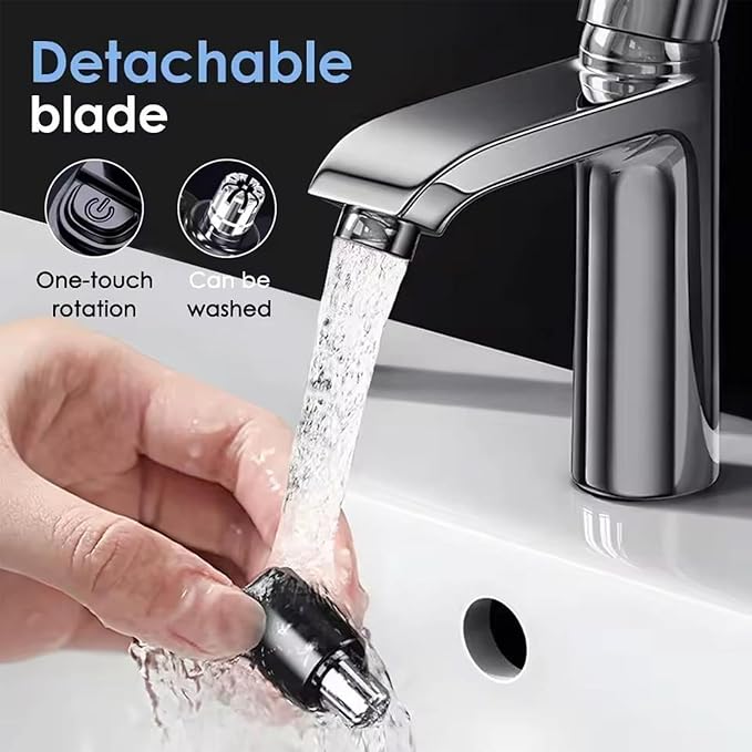 Electric Mini USB Rechargeable Nose Hair Trimmer with Waterproof Washable Head