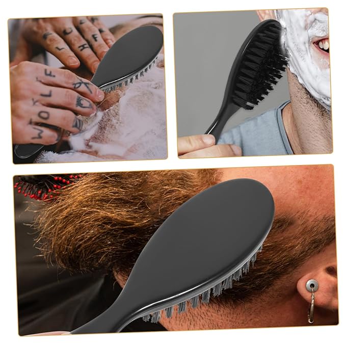 Barber Kit 8pcs Men Beard Brush Hair Cutting Tool Soft Bristle Brush Neck Duster for Beard Maintenance Grooming