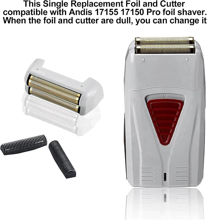 Shaver Replacement Foil Compatible with Andis 17155 17150 17160 Pro Shaver Replacement Foil and Cutters