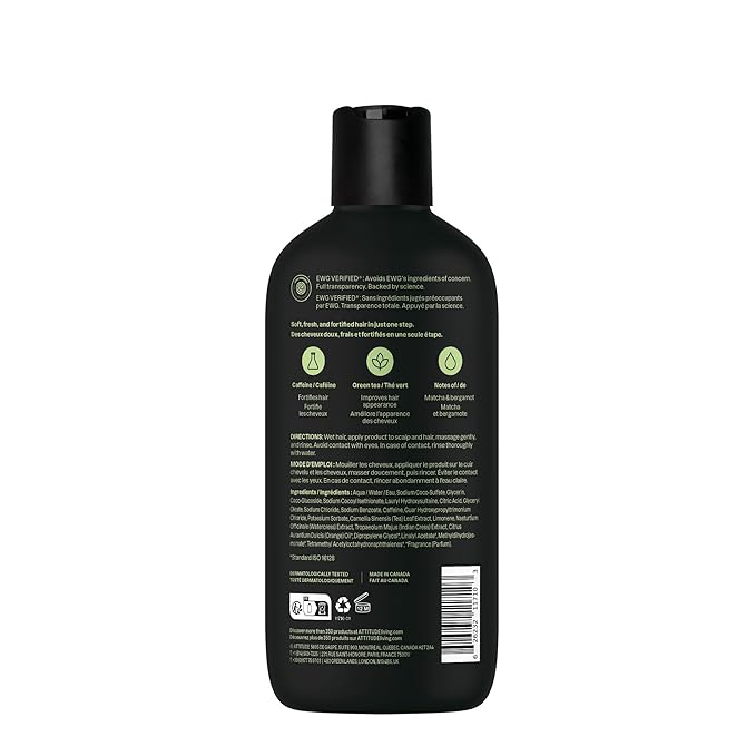 ATTITUDE Shampoo Conditioner Mens 2 in1 Fortifying, 415 mL