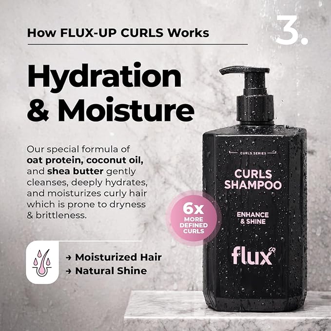 Curly Hair Shampoo – Hydrating Shampoo for Curly & Wavy Hair for Women & Men – Sulfate-Free Frizz Control & Moisture for Defined, Stronger, Softer Curls – 8 fl oz