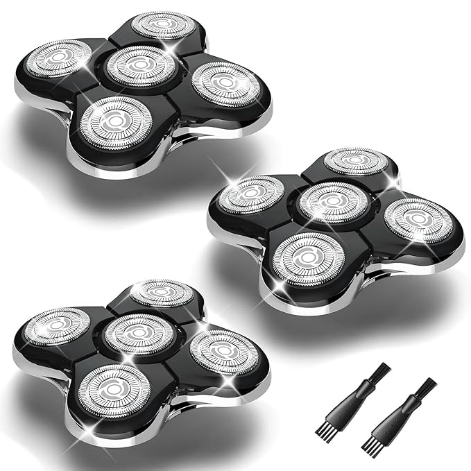 3Pack Shaver Replacement Head Compatible with Remington Balder Pro Head Shaver ModelSPR-XR7000,with 2 Sweeping Brush