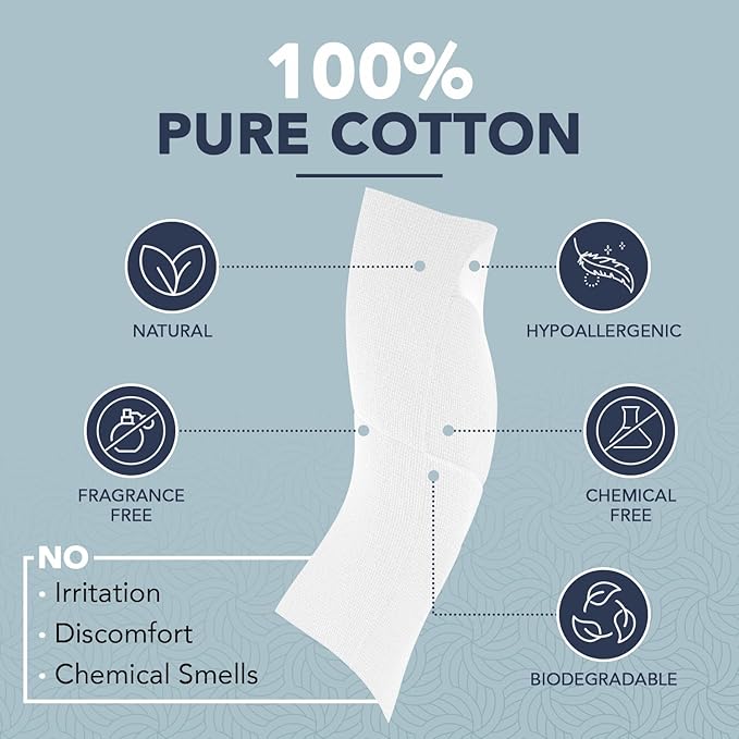 X-Large 100% Pure Cotton Face Towels – 100 Count Extra Large Disposable Wash Cloths for Face Washing, Makeup Removal & Acne Care | Ultra Soft, Hypoallergenic & Fragrance-Free