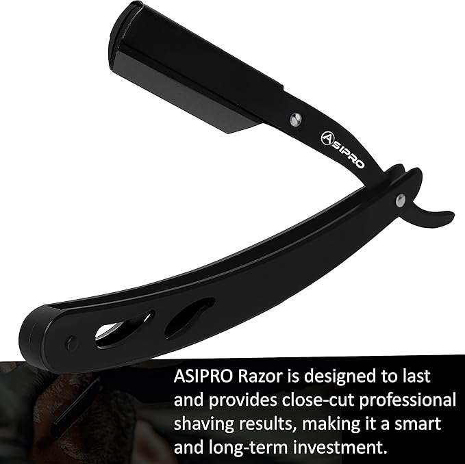 Straight Razors for Men with 20 Straight Edge Razor Blade & Case, Mens Straight Razor for Shaving Navajas Para Barbero Barber Razors for Men, Beard Razor
