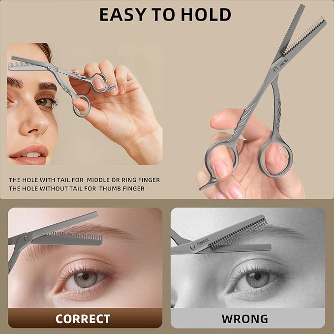 Beard Scissors with comb small mustache trimming eyebrow grooming kit