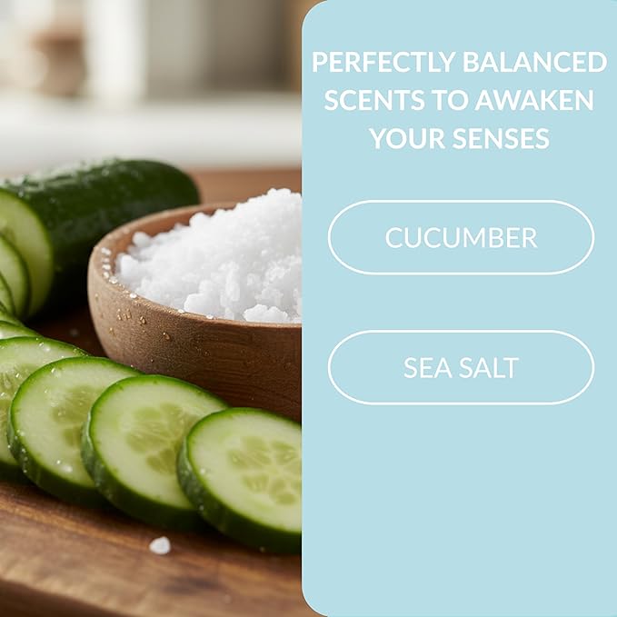 SpaScriptions Exfoliating Sea Salt Body Wash with Hyaluronic Acid - 32 fl oz Moisturizing Body Scrub for Soft Glowing Skin, Gentle Natural Daily Cleanser, PH Balanced, Scented, Paraben Free