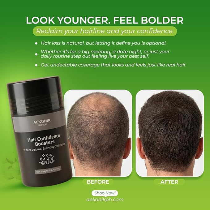 Hair Fiber for Thinning Hair – Natural, Cruelty-Free Hair Building Fibers, Instant Volume, Conceals Bald Spots, Waterproof, Hypoallergenic, For Men & Women, All Hair Types, 0.42oz