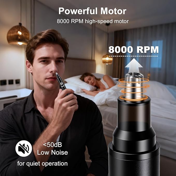 2 Pack Nose Hair Trimmer for Men & Women Professional Painless Eyebrow Facial Hair Trimmer for Male and Female Travel Ear and Nose Hair Clipper USB Rechargeable Trimmers with Digital Display
