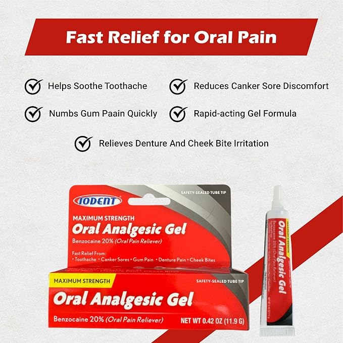 Oral Care Comfort Gel – Gentle Mouth Comfort Gel for Daily Oral Care – Smooth Easy Apply Formula – Compact Travel Size – 0.42 oz Pack of 2