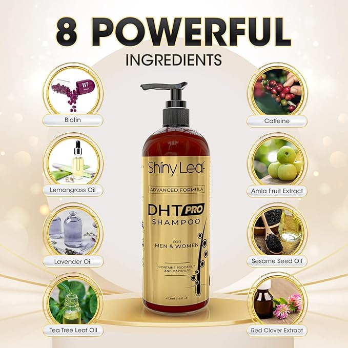 DHT Pro Shampoo Advanced Formula - Made In USA With Procapil And Capixyl, DHT Blockers And Natural Extracts, Anti-Thinning Shampoo for Men and Women, Stimulates Follicles For Thicker Fuller Hair