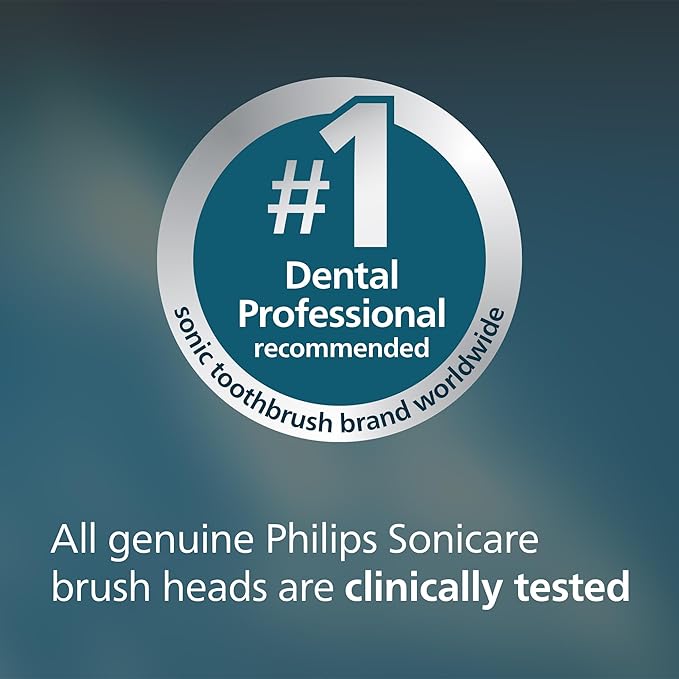 Philips Sonicare S2 Sensitive - Genuine Replacement Electric Toothbrush Heads, White, 4 Pack One Year Supply, HX6054/77
