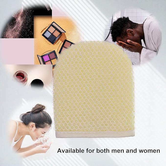 PPHAO Facial Cleansing Sponge - Exfoliating Facial Cleansing Cloths Gloves Mitts - Softweave Exfoliating Washcloths - 6 Pack