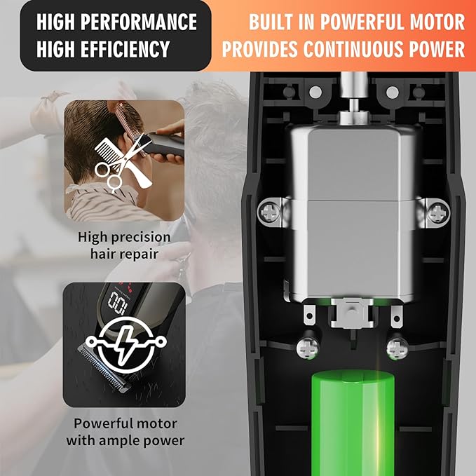 Beard Trimmer for Men Professional, Electric Razor for Nose Hair, Hair Clippers Mens Shaver Electric Razor, Cordless Hair Clippers, Trimmers for Barbers, Hair Cutting Kit for Men Grooming Kit